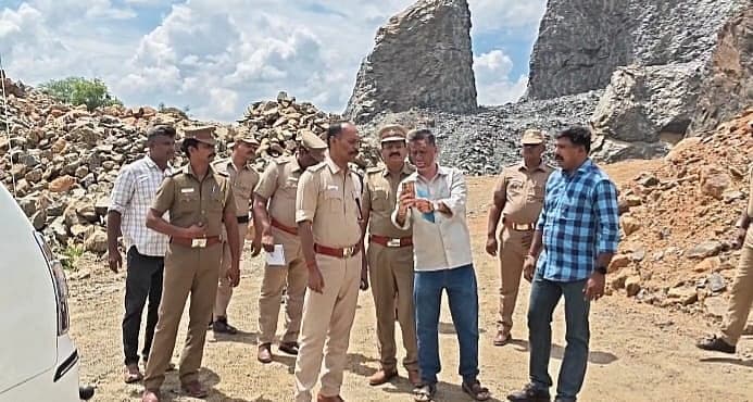 அலங்காநல்லூரில் சட்டவிரோதமாக செயல்படுகிறதா குவாரி? எஸ்பி ஆய்வு!